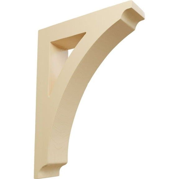 Ekena Millwork 1 3/4"W x 6 1/2"D x 9"H Small Thorton Wood Bracket, Maple (2-Pack)