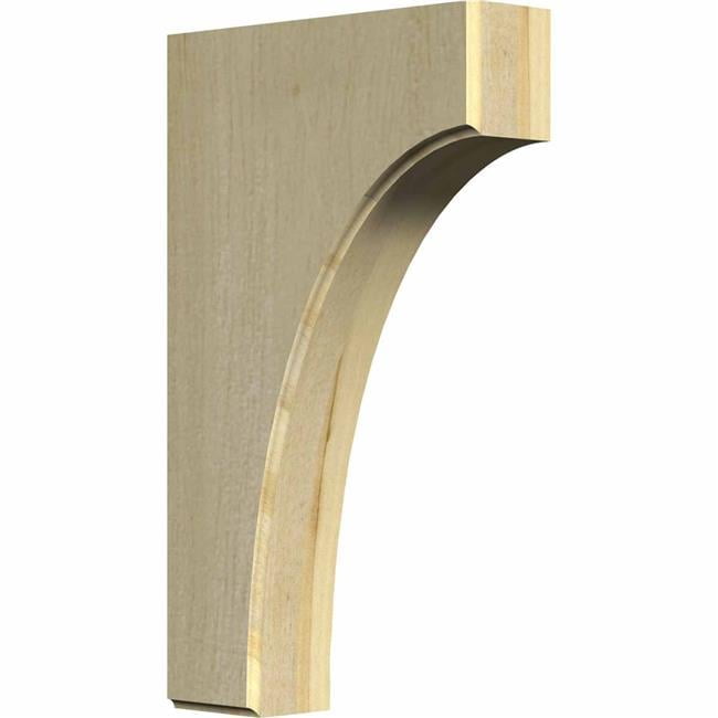 10" Unfinished Rubberwood Decorative Corbel Bracket