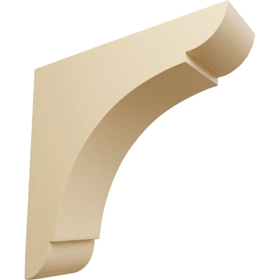 Ekena Millwork 1 3/4"W x 6"D x 6"H Small Olympic Wood Bracket, Maple