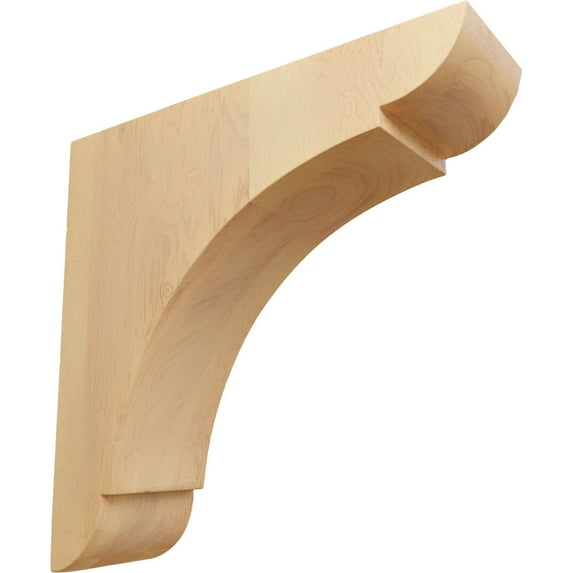Ekena Millwork 1 3/4"W x 6"D x 6"H Small Olympic Wood Bracket, Red Oak