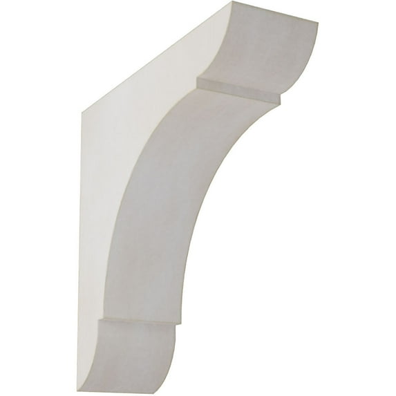 Ekena Millwork 1 3/4"W x 6"D x 6"H Small Olympic Wood Vintage Decor Bracket, Chalk Dust White