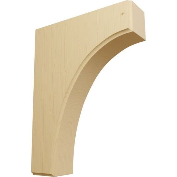 Ekena Millwork 1 3/4"W x 6"D x 8"H Clarksville Bracket, Alder (4-Pack)
