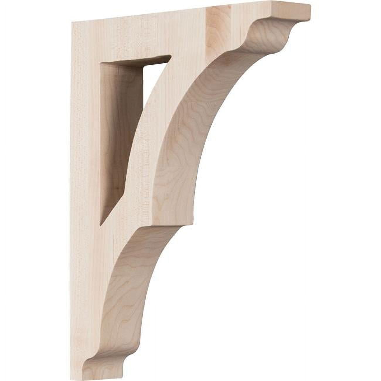 Medium Alder Wood Corbel Bracket, 10.5" Height