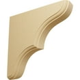 thumbnail image 1 of Ekena Millwork 1 3/4"W x 7 1/2"D x 7 1/2"H Stratford Wood Bracket, Alder (4-Pack), 1 of 4