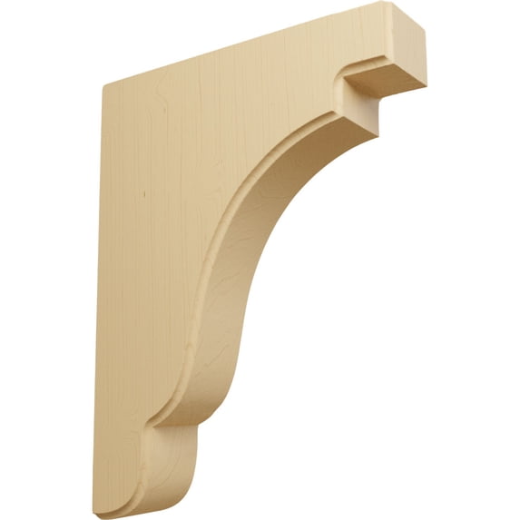 Ekena Millwork 1 3/4"W x 7 1/4"D x 9 1/2"H Bedford Wood Bracket, Alder (4-Pack)