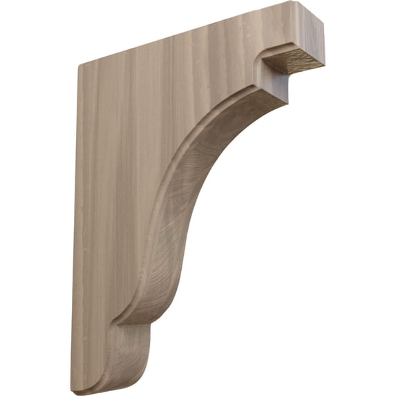 Ekena Millwork 1 3/4"W x 7 1/4"D x 9 1/2"H Bedford Wood Bracket, Walnut (2-Pack)