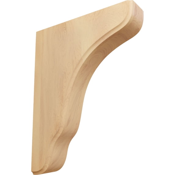 Ekena Millwork 1 3/4"W x 7 1/4"D x 9 1/2"H Plymouth Wood Bracket, Red Oak