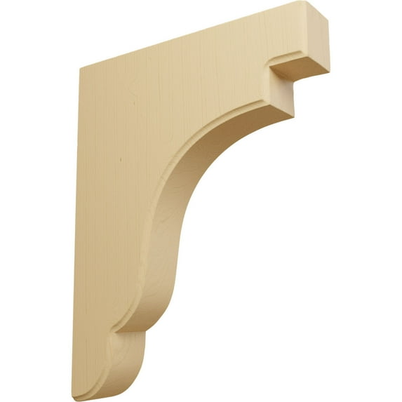 Ekena Millwork 1 3/4"W x 8 1/2"D x 11"H Bedford Wood Bracket, Alder (6-Pack)