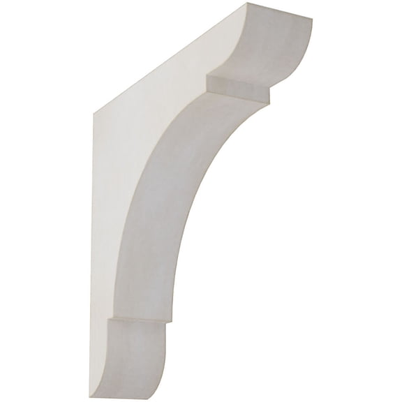 Ekena Millwork 1 3/4"W x 8"D x 8"H Medium Olympic Wood Vintage Decor Bracket, Chalk Dust White