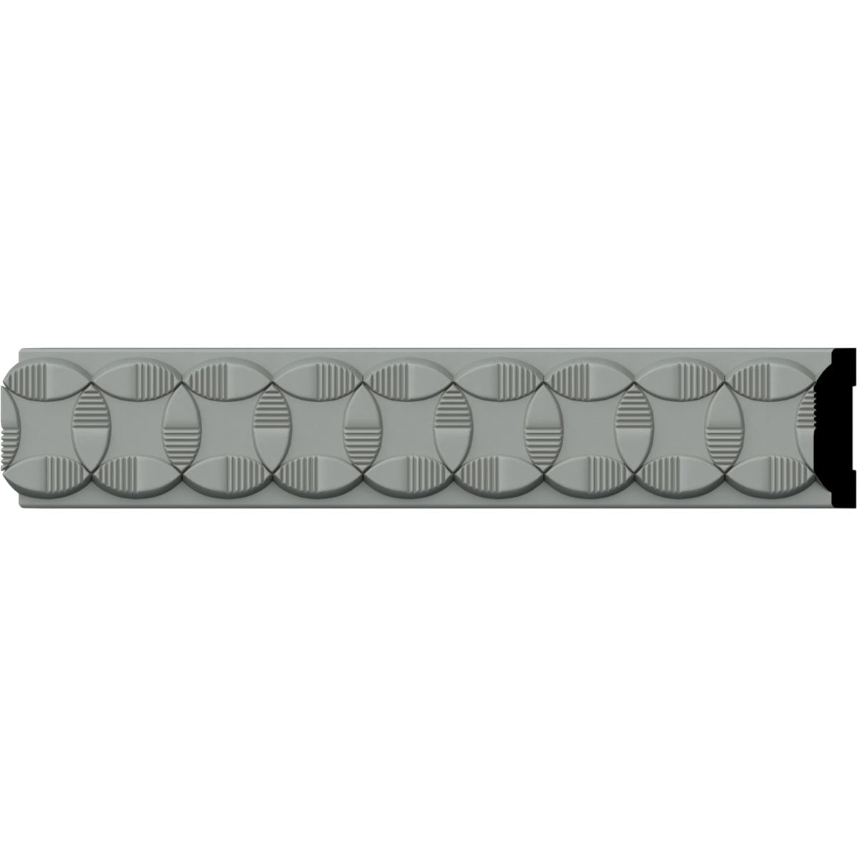 Gray Polyurethane Decorative Chair Rail Moulding 94.5"
