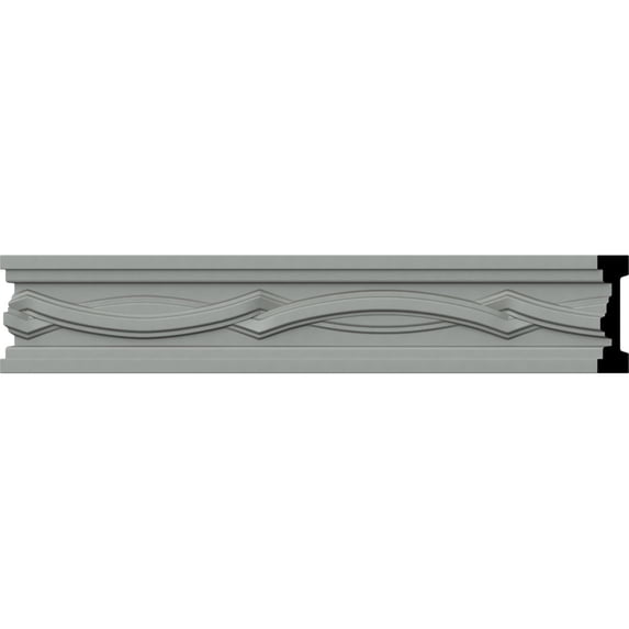 Ekena Millwork 1 7/8"H x 1/2"P x 94 1/2"L, (4" Repeat), Cole Chair Rail (12-Pack)