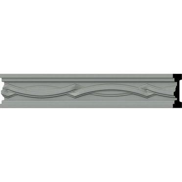 Ekena Millwork 1 7/8"H x 1/2"P x 94 1/2"L, (4" Repeat), Cole Chair Rail