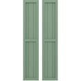 thumbnail image 1 of Ekena Millwork 10 1/2"W x 37"H Americraft Three Board Exterior Real Wood Two Equal Panel Framed Board-n-Batten Shutters (Per Pair), Track Green, 1 of 9