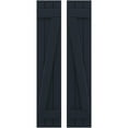 thumbnail image 1 of Ekena Millwork 10 1/2"W x 38"H Americraft Three Board (2 Batten) Exterior Real Wood Joined Board-n-Batten Shutters w/ Z-Bar (Per Pair), Starless Night Blue, 1 of 10