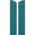 thumbnail image 1 of Ekena Millwork 10 1/2"W x 54"H Americraft Three Board (2 Batten) Exterior Real Wood Joined Board-n-Batten Shutters w/ Elliptical Top (Per Pair), Antigua, 1 of 10