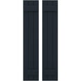 thumbnail image 1 of Ekena Millwork 10 1/2"W x 56"H Americraft Three Board (2 Batten) Exterior Real Wood Joined Board-n-Batten Shutters (Per Pair), Starless Night Blue, 1 of 10