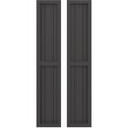 thumbnail image 1 of Ekena Millwork 10 1/2"W x 56"H Americraft Three Board Exterior Real Wood Two Equal Panel Framed Board-n-Batten Shutters (Per Pair), Shadow Mountain, 1 of 9