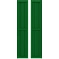 thumbnail image 1 of Ekena Millwork 10 1/2"W x 59"H Americraft Three Board Exterior Real Wood Two Equal Panel Framed Board-n-Batten Shutters (Per Pair), Viridian Green, 1 of 9