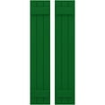 thumbnail image 1 of Ekena Millwork 10 1/2"W x 60"H Americraft Three Board (2 Batten) Exterior Real Wood Joined Board-n-Batten Shutters (Per Pair), Viridian Green, 1 of 10
