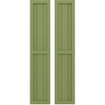 thumbnail image 1 of Ekena Millwork 10 1/2"W x 64"H Americraft Three Board Exterior Real Wood Two Equal Panel Framed Board-n-Batten Shutters (Per Pair), Moss Green, 1 of 9