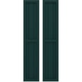 thumbnail image 1 of Ekena Millwork 10 1/2"W x 64"H Americraft Three Board Exterior Real Wood Two Equal Panel Framed Board-n-Batten Shutters (Per Pair), Thermal Green, 1 of 9