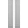 thumbnail image 1 of Ekena Millwork 10 1/2"W x 67"H Americraft Three Board (2 Batten) Exterior Real Wood Joined Board-n-Batten Shutters (Per Pair), Primed, 1 of 10
