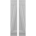 thumbnail image 1 of Ekena Millwork 10 1/2"W x 70"H Americraft Three Board (2 Batten) Exterior Real Wood Joined Board-n-Batten Shutters w/ Z-Bar (Per Pair), Primed, 1 of 10