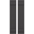 thumbnail image 1 of Ekena Millwork 10 1/2"W x 73"H Americraft Three Board (2 Batten) Exterior Real Wood Joined Board-n-Batten Shutters (Per Pair), Shadow Mountain, 1 of 10