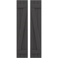 thumbnail image 1 of Ekena Millwork 10 1/2"W x 78"H Americraft Three Board (2 Batten) Exterior Real Wood Joined Board-n-Batten Shutters w/ Z-Bar (Per Pair), Shadow Mountain, 1 of 10