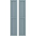 thumbnail image 1 of Ekena Millwork 10 1/2"W x 84"H Americraft Three Board Exterior Real Wood Two Equal Panel Framed Board-n-Batten Shutters (Per Pair), Peaceful Blue, 1 of 9