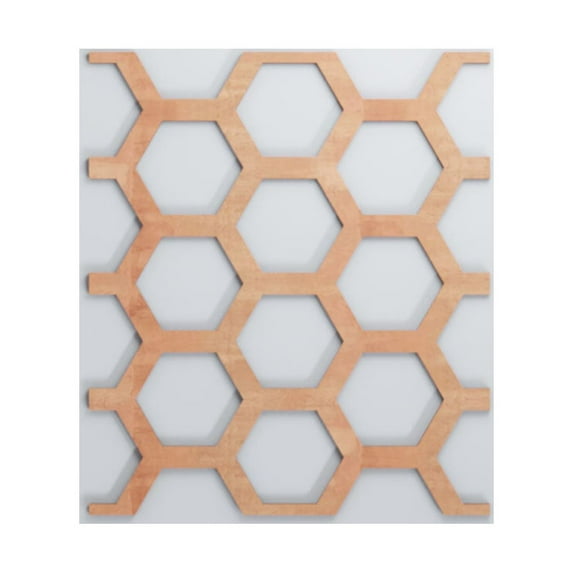 Ekena Millwork 10 1/4"W x 15 3/8"H x 1/4"T Medium Westmore Decorative Fretwork Wood Wall Panels, Cherry
