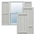 thumbnail image 1 of Ekena Millwork 10 3/4"W x 29"H True Fit PVC, Two Board Framed Board-n-Batten Shutters, Hailstorm Gray (Per Pair - Hardware Not Included), 1 of 8