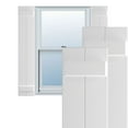 thumbnail image 1 of Ekena Millwork 10 3/4"W x 64"H True Fit PVC Two Board Joined Board-n-Batten Shutters, White (Per Pair - Hardware Not Included), 1 of 9