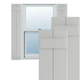 thumbnail image 1 of Ekena Millwork 10 3/4"W x 73"H True Fit PVC Two Board Joined Board-n-Batten Shutters, Hailstorm Gray (Per Pair - Hardware Not Included), 1 of 9