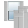thumbnail image 1 of Ekena Millwork 10 3/4"W x 75"H True Fit PVC Two Board Joined Board-n-Batten Shutters, Primed (Per Pair - Hardware Not Included), 1 of 9