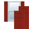 thumbnail image 1 of Ekena Millwork 10 3/4"W x 76"H True Fit PVC Two Board Joined Board-n-Batten Shutters, Fire Red (Per Pair - Hardware Not Included), 1 of 9