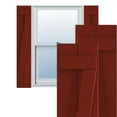 thumbnail image 1 of Ekena Millwork 10 3/4"W x 77"H True Fit PVC Two Board Joined Board-n-Batten Shutters w/Z-Bar, Pepper Red (Per Pair - Hardware Not Included), 1 of 8