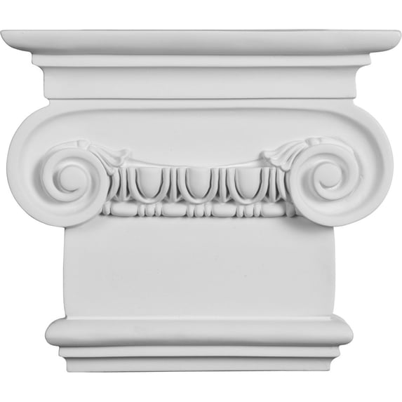 Ekena Millwork 10 3/8"W x 7 1/2"H x 2 5/8"P Classic Ionic Small Onlay Capital