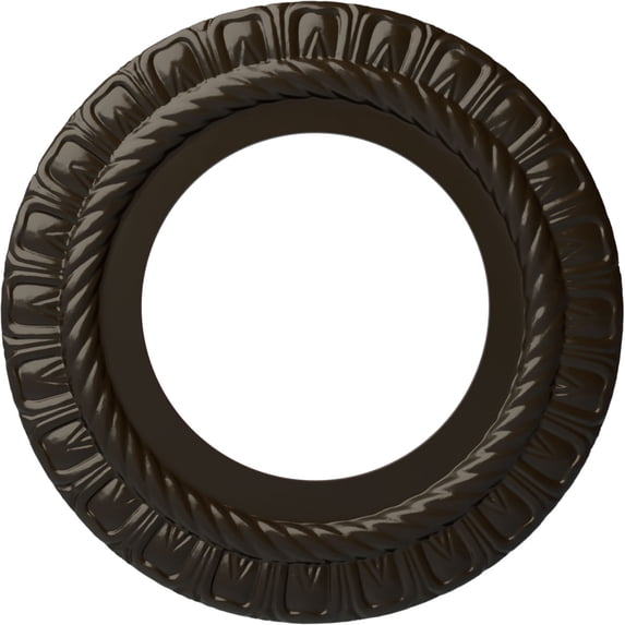 Ekena Millwork 10 5/8"OD x 5 3/4"ID x 1/2"P Claremont Ceiling Medallion (Fits Canopies up to 7"), Hand-Painted Stone Hearth