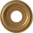thumbnail image 1 of Ekena Millwork 10"OD x 3 1/2"ID x 1 1/8"P Traditional Thermoformed PVC Ceiling Medallion (Fits Canopies up to 5 1/2"), Bright Coat Gold, 1 of 10