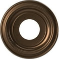 thumbnail image 1 of Ekena Millwork 10"OD x 3 1/2"ID x 1 1/8"P Traditional Thermoformed PVC Ceiling Medallion (Fits Canopies up to 5 1/2"), Metallic Antique Brass, 1 of 10
