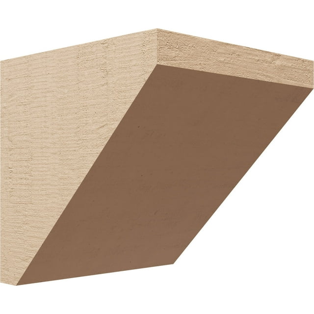 10"W x 10"D x 10"H Wide Concord Rough Cedar Woodgrain TimberThane Corbel, Primed Tan