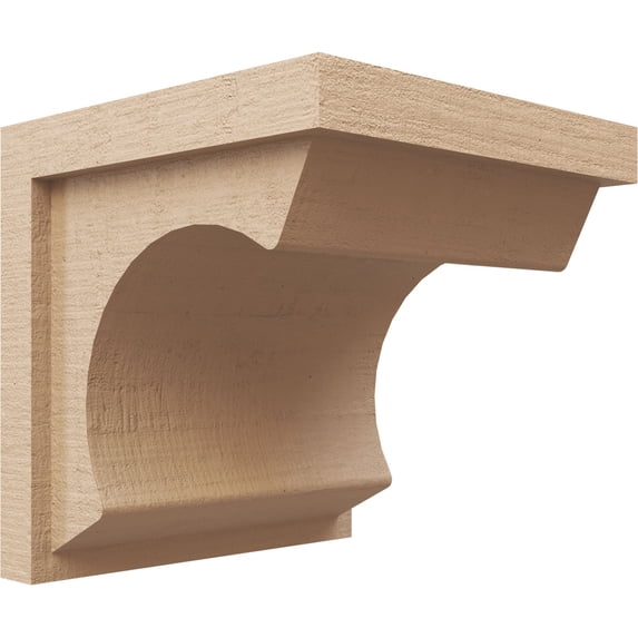 10"W x 10"D x 10"H Wide Emerson Rough Cedar Woodgrain TimberThane Corbel, Primed Tan