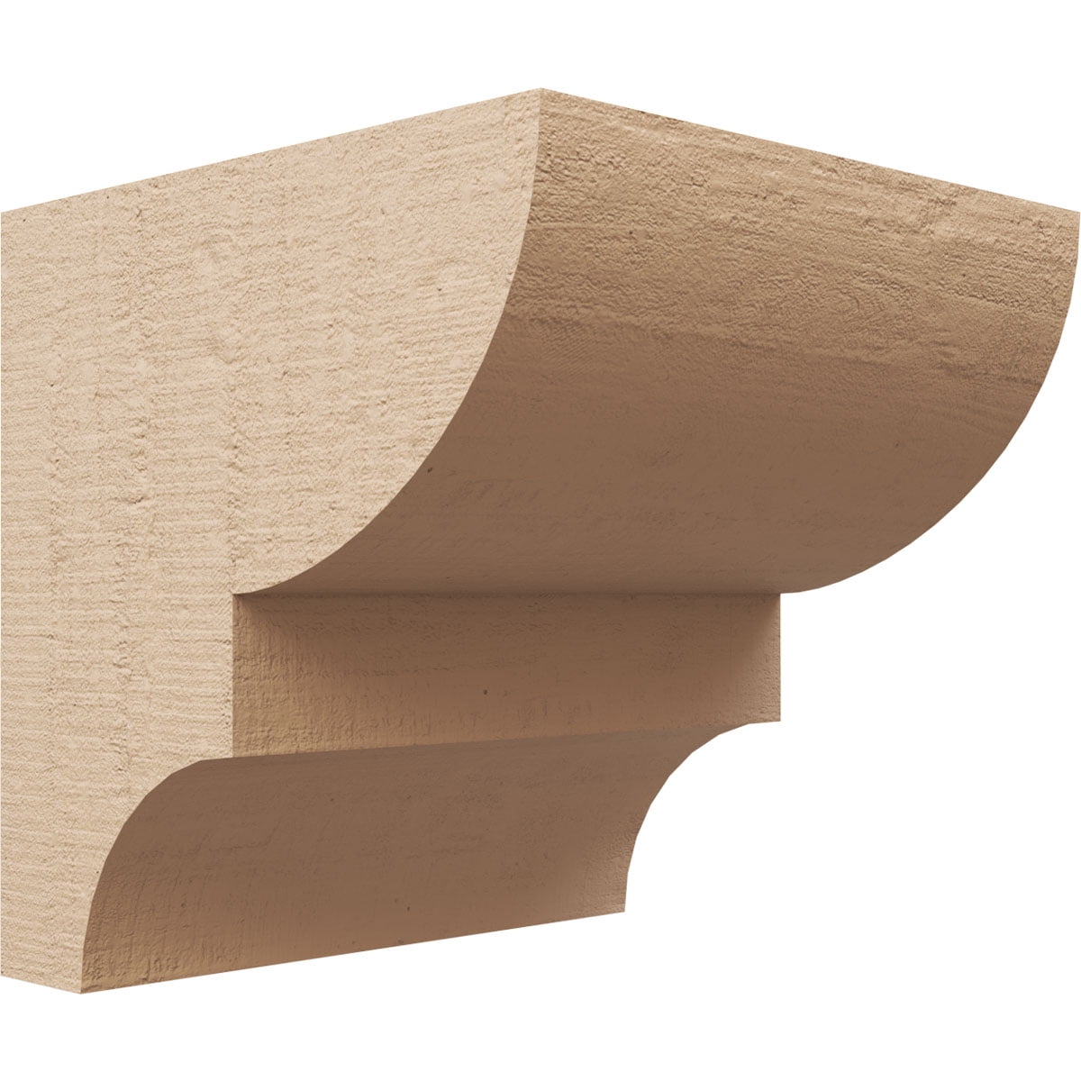 10"W x 10"D x 10"H Wide Ridgewood Rough Cedar Woodgrain TimberThane Corbel, Primed Tan