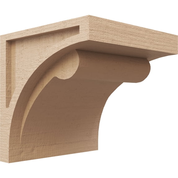 10"W x 10"D x 10"H Wide Viola Rough Cedar Woodgrain TimberThane Corbel, Primed Tan