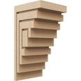thumbnail image 1 of 10"W x 10"D x 20"H Wide Landon Rough Cedar Woodgrain TimberThane Corbel, Primed Tan, 1 of 6