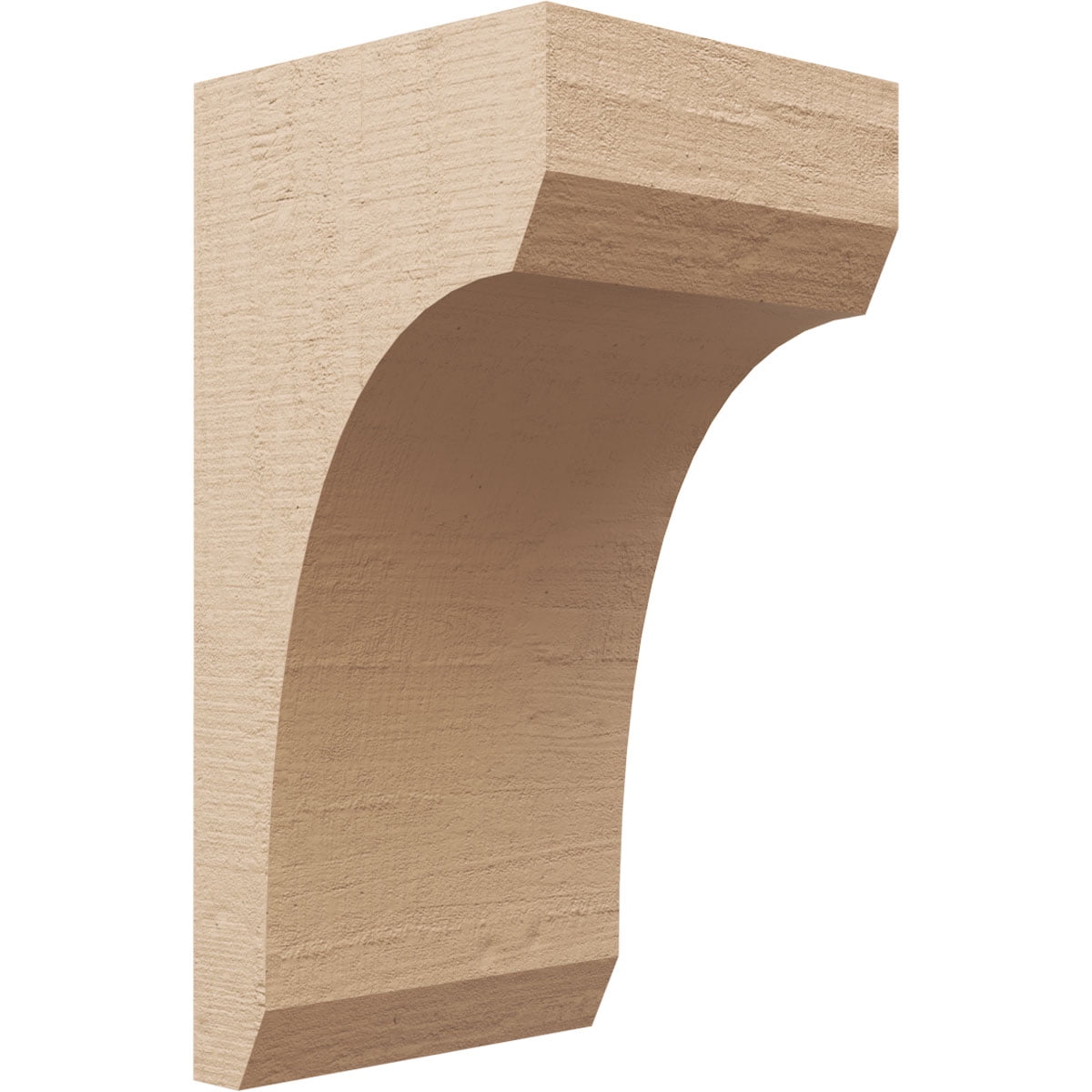 10"W x 10"D x 20"H Wide Legacy Rough Cedar Woodgrain TimberThane Corbel, Primed Tan