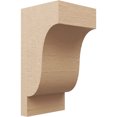 thumbnail image 1 of 10"W x 10"D x 20"H Wide Newport Rough Cedar Woodgrain TimberThane Corbel, Primed Tan, 1 of 6