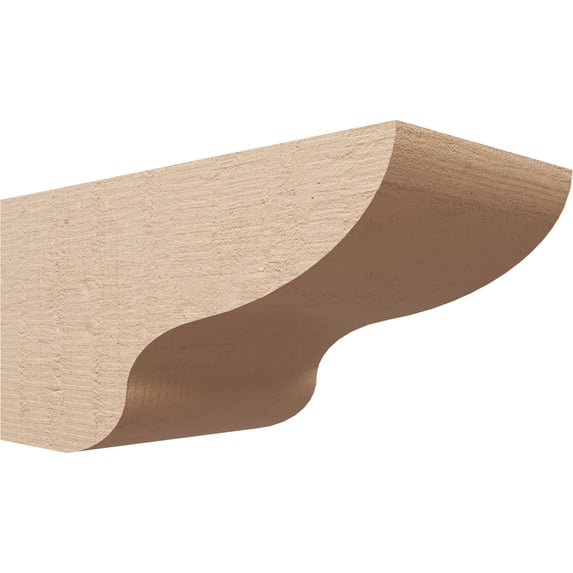 10"W x 20"D x 10"H Wide Greensboro Rough Cedar Woodgrain TimberThane Corbel, Primed Tan