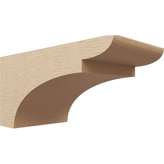 10"W x 20"D x 10"H Wide Yorktown Rough Cedar Woodgrain TimberThane Corbel, Primed Tan